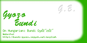 gyozo bundi business card